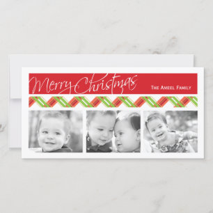 Pour Fêtes Annuelles Noël rempli Vacances Trois Cartes photos