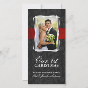 Pour Fêtes Annuelles Nos premiers Cartes photos de Noël (4x8)