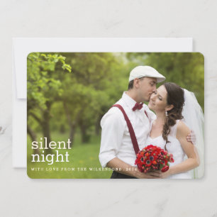Pour Fêtes Annuelles Nuit silencieuse Joyeux Noël Deux Cartes photos