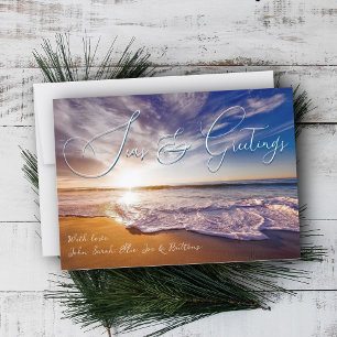 Pour Fêtes Annuelles Ocean Sunrise Seas et Cartes de Noël