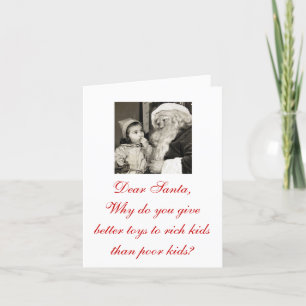 Pour Fêtes Annuelles Oh c'est juste faux "Cher Père Noël" Cartes de Noë