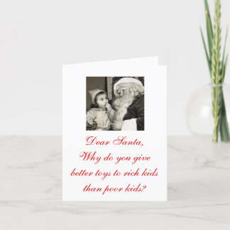 Pour Fêtes Annuelles Oh c'est juste faux "Cher Père Noël" Cartes de Noë