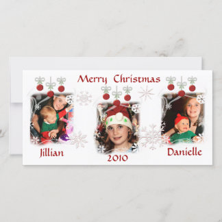 Pour Fêtes Annuelles Ornements de Noël personnalisés Cartes photos