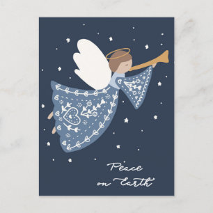 Pour Fêtes Annuelles Paix sur Terre Noël Angel Cartes de fin de année