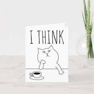 POUR FÊTES ANNUELLES PENSER À VOUS CARTES DE SALUT DE CAFÉ