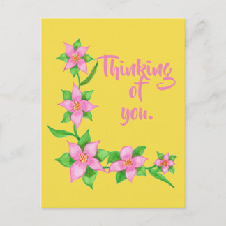 Pour Fêtes Annuelles Penser à vous Rose Flower L Design sur cartes post