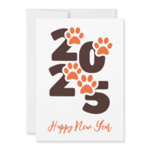 Pet Lover simple heureux nouvelles années cartes 2