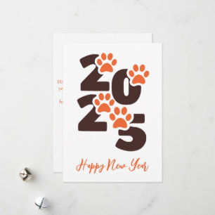 Pour Fêtes Annuelles Pet Lover simple heureux nouvelles années cartes 2