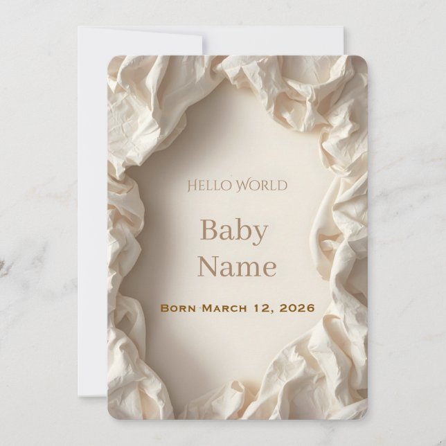 Pour Fêtes Annuelles Petits Débuts – Cartes d'Annonce de Naissance de B (Devant)