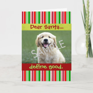 Pour Fêtes Annuelles Photo Chien mignon Noël Cartes de voeux