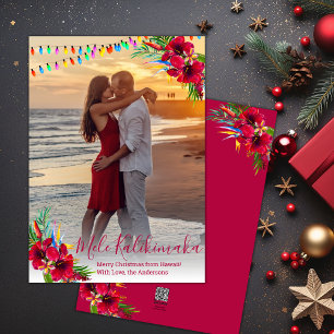 Pour Fêtes Annuelles Photo Mele Kalikimaka Cartes de Noël