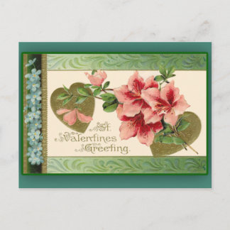 Pour Fêtes Annuelles Pink Lilies Valentine Cartes de voeux
