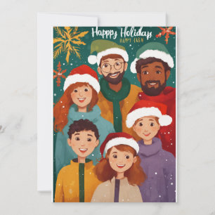 Pour Fêtes Annuelles Portraits de famille festive : Cartes de fête