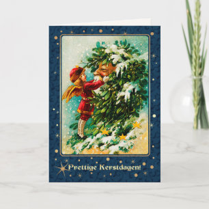 Pour Fêtes Annuelles Prettige Kerstdagen. Cartes de Noël en néerlandais