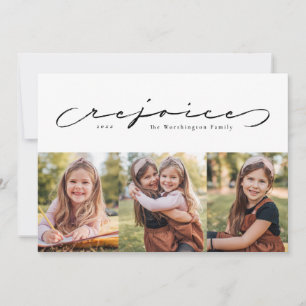 Pour Fêtes Annuelles Réjouissez fête religieuse trois cartes photos