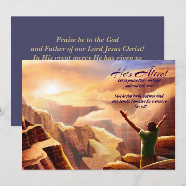 Pour Fêtes Annuelles Réjouissez-vous. Cartes de Pâques personnalisables (Devant / Derrière)