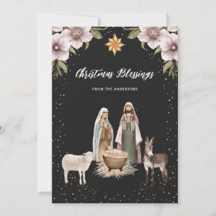 Pour Fêtes Annuelles Religieux Jésus Nativité Cartes de Noël chrétienne