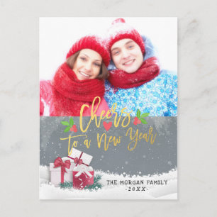 Pour Fêtes Annuelles Salutations à un nouvel an Cartes photos de Noël