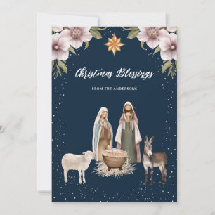 Pour Fêtes Annuelles Scène de Nativité Cartes de Noël chrétiennes