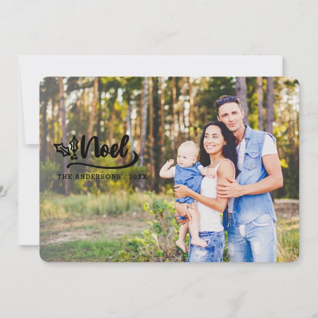 Pour Fêtes Annuelles script noel vacances cartes photos (Devant)