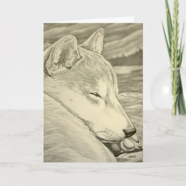 Pour Fêtes Annuelles Shiba Inu Chien Cartes d'Art Personnalisées Shiba  (Devant)