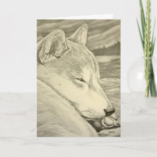 Pour Fêtes Annuelles Shiba Inu Chien Cartes d'Art Personnalisées Shiba 