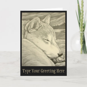 Pour Fêtes Annuelles Shiba Inu Chien Cartes d'Art Personnalisées Shiba 