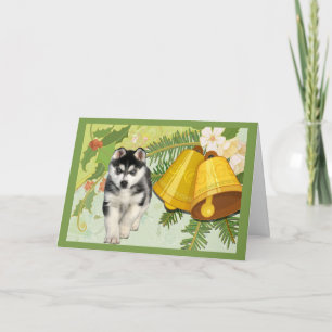 Pour Fêtes Annuelles Sibérie Husky Cartes de Noël