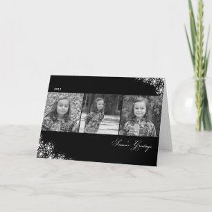 Pour Fêtes Annuelles Snowflakes Starry Noël/ Cartes photos de vacances