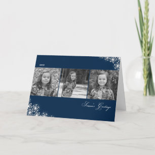 Pour Fêtes Annuelles Snowflakes Starry Noël/ Cartes photos de vacances