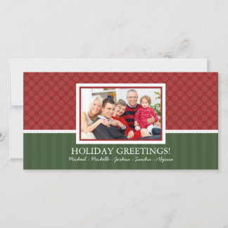 Pour Fêtes Annuelles Style simple Cartes photos de famille de Noël