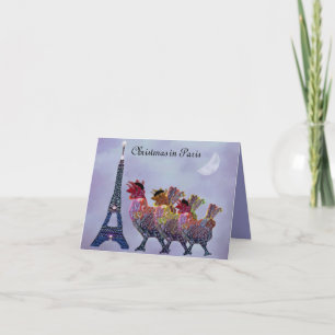 Pour Fêtes Annuelles Trois cartes de poules françaises
