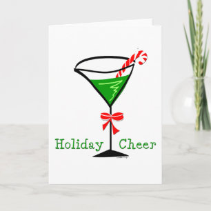 Pour Fêtes Annuelles Vacances Cheer Martini Cartes de fin de année