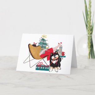 Pour Fêtes Annuelles VACANCES RÉTRO LAPPY Cartes d'art de Lapphund fin