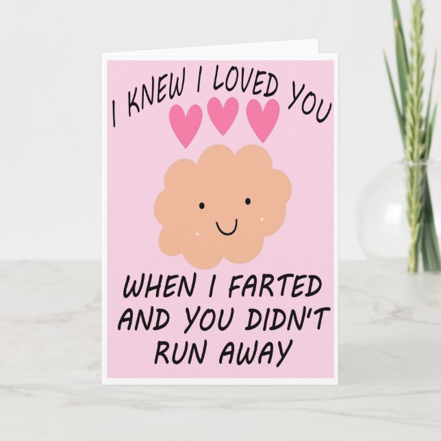 Pour Fêtes Annuelles Valentines Jour Funny Cartes Je t'aime Fart Humour (Devant)
