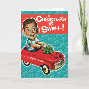 Pour Fêtes Annuelles Voiture de pédale de jouets vintage Cartes de Noël