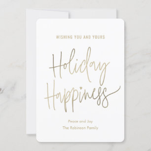 Pour Fêtes Annuelles Votre bonheur Cartes de fin de année simples