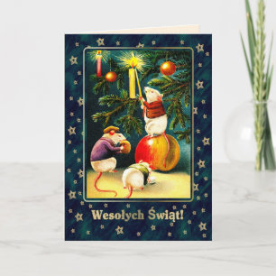 Pour Fêtes Annuelles Wesołych Świąt. Cartes de Noël en polonais