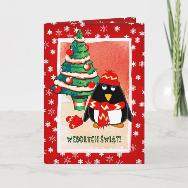 Pour Fêtes Annuelles Wesołych Świąt. Cartes de Noël polonaises (Devant)