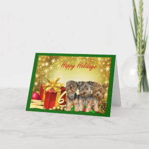 Pour Fêtes Annuelles Yorkshire Terrier Cadeaux de cartes de Noël