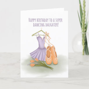 Pour fille lilas ballet carte d'anniversaire