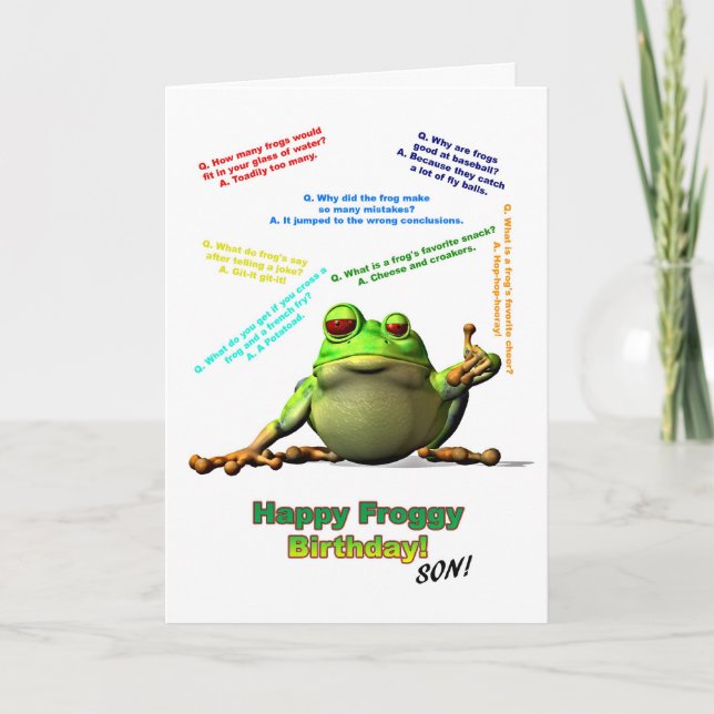 Pour Fils beaucoup de plaisanteries Froggy carte d (Devant)