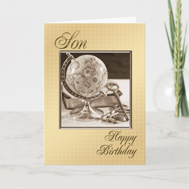 Pour Fils, une carte d'anniversaire traditionnelle (Devant)