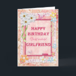 Pour Girl friend, carte d'anniversaire d'artisanat<br><div class="desc">Dites Joyeux Anniversaire avec une délicieuse carte d'artisanat de la ferraille. Avec beaucoup de fleurs,  papillons et même une chenille conviviale,  cette carte ravira. Copyright Norma Cornes.</div>
