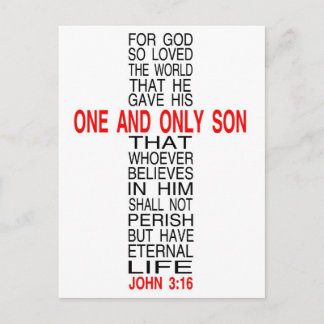 Pour God So Loved The World carte postale