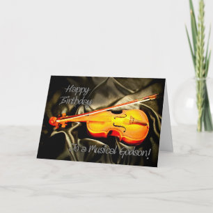 Pour godson, une carte d'anniversaire musicale ave