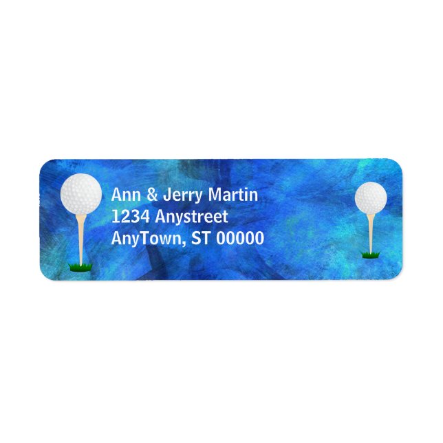 pour golfeurs balles de golf étiquette de adresse  (Devant)