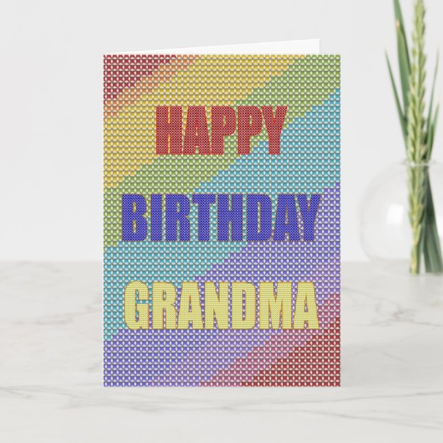 Pour grand-mère, une carte croisée Stitday (Devant)
