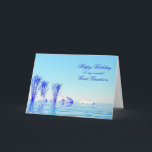 Pour Great Grandson, une carte d'anniversaire d'ea<br><div class="desc">Une scène aquatique tranquille avec eau bleue et plantes.</div>