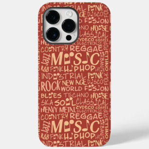 Pour iPhone 14 Pro Max Genres de musique Word Collage coque
